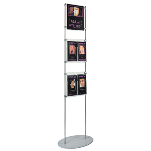 1.5m information stand - A4P poster holder with third A4P leaflets